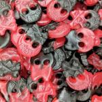 Raspberry Licorice Skulls